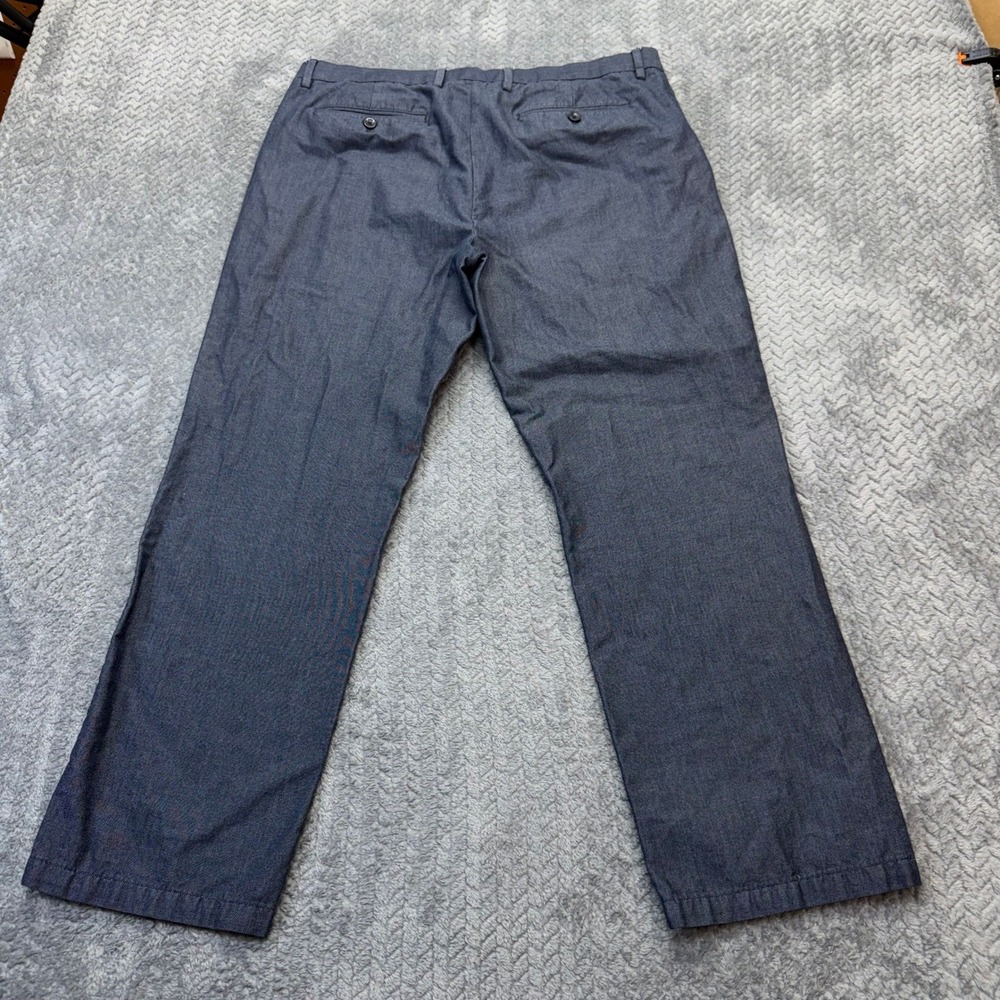 Banana‎ Republic Kentfield Pant 36x30 Straight Navy Blue Textured Cotton Blend
